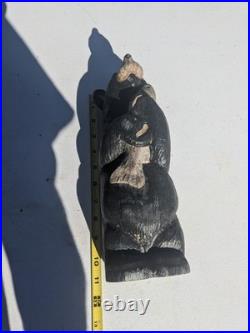 Big Sky Bear Rare Jeff Fleming Big Sky Carvers Black Bear With Trout 11