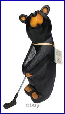 Big Sky Bears Bear 20 Arnold Golfer Hand Carved Wood Artist Jeff Fleming Golf