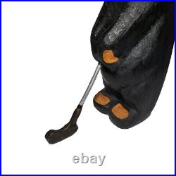 Big Sky Bears Bear 20 Arnold Golfer Hand Carved Wood Artist Jeff Fleming Golf