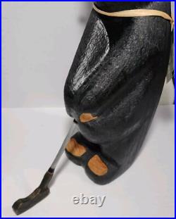 Big Sky Bears Bear 20 Arnold Golfer Hand Carved Wood Artist Jeff Fleming Golf