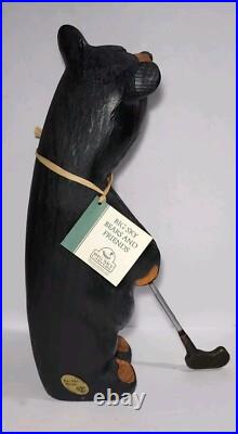 Big Sky Bears Bear 20 Arnold Golfer Hand Carved Wood Artist Jeff Fleming Golf