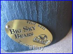Big Sky Bears Carvers Jeff Fleming SANTA BEAR with BAG Solid Wood 13 Vintage