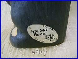 Big Sky Bears Carvers Jeff Fleming Solid Wood Bear withFish 11 3/4