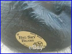 Big Sky Bears Carvers Solid Wood Set 13.5 x 5 tall each Jeff Fleming