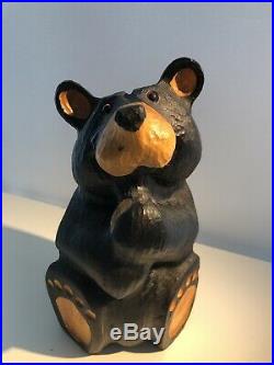 Big Sky Bears Solid Wood Sitting Bear 12 Inch by Jeff Fleming Big Sky Carvers