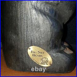 Big Sky Bears Wooden Hand Carved Standing Bear JEFF FLEMMING CARVERS 13.5