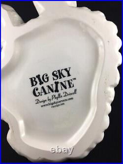 Big Sky Canine Dog Highland Westie Ceramic Cookie Jar EXCELLENT 12x8x9 2002