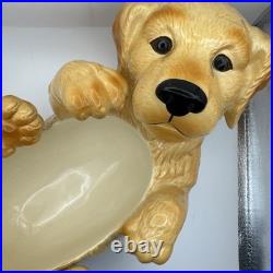Big Sky Canine Golden Retriever Phyllis Driscoll 2002 Mint 12 Bowl Server Plant