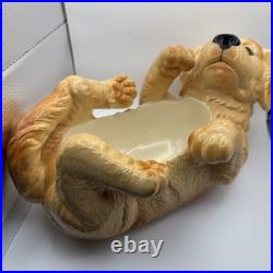 Big Sky Canine Golden Retriever Phyllis Driscoll 2002 Mint 12 Bowl Server Plant