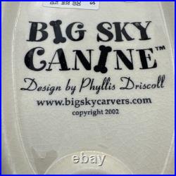 Big Sky Canine Golden Retriever Phyllis Driscoll 2002 Mint 12 Bowl Server Plant
