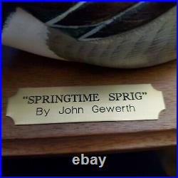 Big Sky Carver John Gewerth Wooden Duck Decoys Springtime Sprig 94/1250 Original