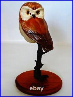 Big Sky Carver's K. W. White Master's Edition Wood Owl Sculpture Signed 58/300