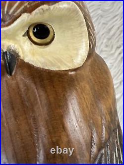 Big Sky Carver's K. W. White Master's Edition Wood Owl Sculpture Signed 75/300
