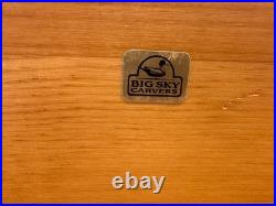 Big Sky Carver's Wooden Trout Cabinet, Fly Fishing Carved Wood Panel