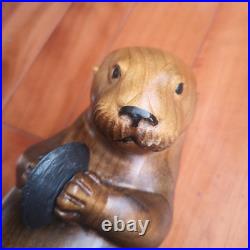 Big Sky Carvers 12 Wood Carved Otter Master's Edition, Bozeman, Mt 540/1250