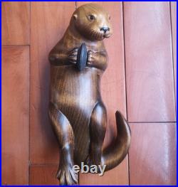 Big Sky Carvers 12 Wood Carved Otter Master's Edition, Bozeman, Mt 540/1250