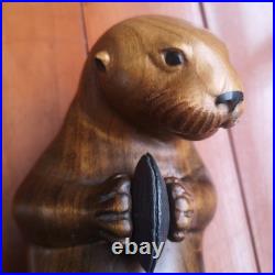 Big Sky Carvers 12 Wood Carved Otter Master's Edition, Bozeman, Mt 540/1250