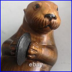 Big Sky Carvers 12 Wood Carved Otter Master's Edition, Bozeman, Mt 540/1250