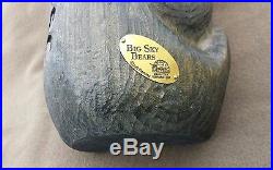 Big Sky Carvers 13 Tall Wooden Bear Western Pine Carved by Jeff Fleming Waving