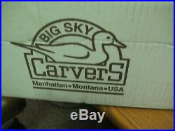 Big Sky Carvers 15 wooden bear Gert in original box, packing Kalispell Col
