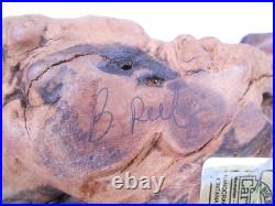 Big Sky Carvers 15 x 8 Hand Carved Wooden Brook Trout Burl Base Signed B. Reel