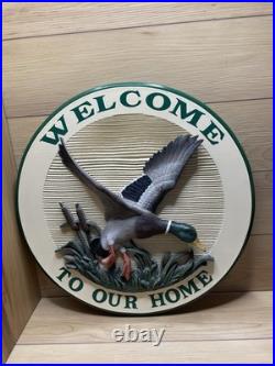 Big Sky Carvers 17 Mallard Duck Welcome To Our Home Wood Wall Plaque Decor