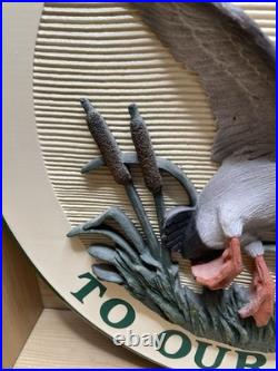 Big Sky Carvers 17 Mallard Duck Welcome To Our Home Wood Wall Plaque Decor