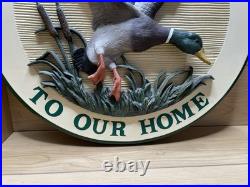 Big Sky Carvers 17 Mallard Duck Welcome To Our Home Wood Wall Plaque Decor