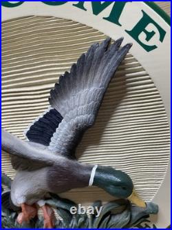 Big Sky Carvers 17 Mallard Duck Welcome To Our Home Wood Wall Plaque Decor
