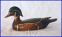 Big Sky Carvers 1999 Kissy Durham WOOD DUCK Hand Carved Figurine 8