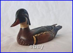 Big Sky Carvers 1999 Kissy Durham WOOD DUCK Hand Carved Figurine 8