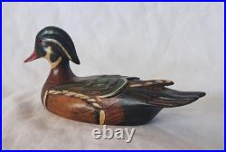 Big Sky Carvers 1999 Kissy Durham WOOD DUCK Hand Carved Figurine 8