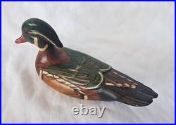 Big Sky Carvers 1999 Kissy Durham WOOD DUCK Hand Carved Figurine 8