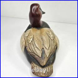 Big Sky Carvers 2002 Tommy Valdez Signed Wood Duck Decoy #6/26 Hand Carved 11