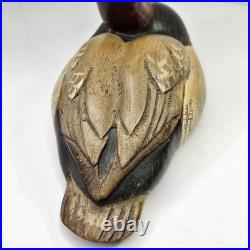 Big Sky Carvers 2002 Tommy Valdez Signed Wood Duck Decoy #6/26 Hand Carved 11