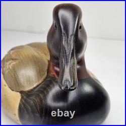 Big Sky Carvers 2002 Tommy Valdez Signed Wood Duck Decoy #6/26 Hand Carved 11