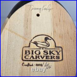 Big Sky Carvers 2002 Tommy Valdez Signed Wood Duck Decoy #6/26 Hand Carved 11