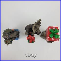 Big Sky Carvers 3 Piece Moose JOY Christmas Presents Figurine Table Topper 3.5
