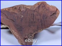 Big Sky Carvers 7 Hand Carved Wooden Sockeye Salmon Signed Bill Reel Burl Base