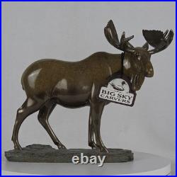 Big Sky Carvers 9 Bull Moose Stonecast Sculpture Bozeman MT -See Flea Bite