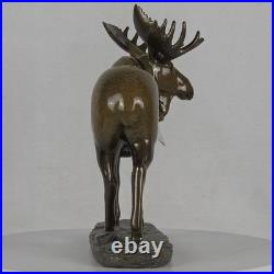 Big Sky Carvers 9 Bull Moose Stonecast Sculpture Bozeman MT -See Flea Bite