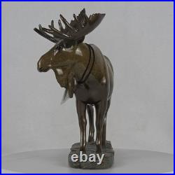 Big Sky Carvers 9 Bull Moose Stonecast Sculpture Bozeman MT -See Flea Bite