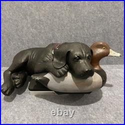 Big Sky Carvers After Practice Bradford Williams Black Lab Duck Decoy Figurine