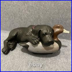 Big Sky Carvers After Practice Bradford Williams Black Lab Duck Decoy Figurine