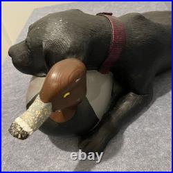 Big Sky Carvers After Practice Bradford Williams Black Lab Duck Decoy Figurine