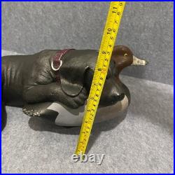 Big Sky Carvers After Practice Bradford Williams Black Lab Duck Decoy Figurine