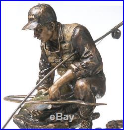 Big Sky Carvers Angler Trout Fisherman Sculpture, Until We Meet Again