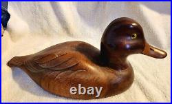 Big Sky Carvers Art Decoy Wooden Duck Decoy Large 14 1/2 vintage