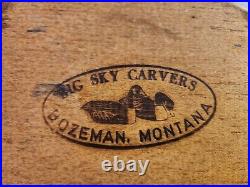 Big Sky Carvers Art Decoy Wooden Duck Decoy Large 14 1/2 vintage