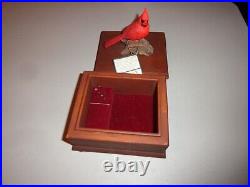 Big Sky Carvers Audubon Collection Richard Lawson American Cardinal Wood Box
